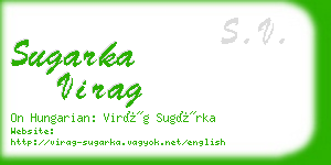sugarka virag business card